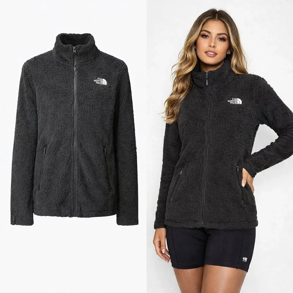 The North Face Black Fleece Full Zip Jacket | Soft Sherpa | Women’s S
